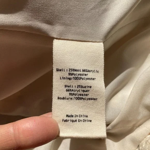 NWT L'AGENCE Kenzie White Check Boucle Tweed Double Breasted Blazer - Picture 12 of 13